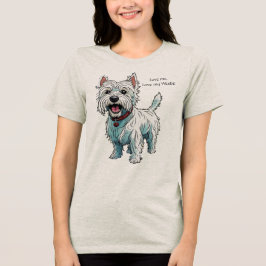 Camiseta Triblenda Amarme, amar mi Westie, texto editable