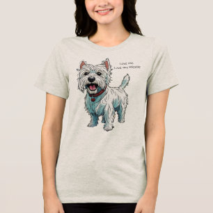 Camiseta Triblenda Amarme, amar mi Westie, texto editable