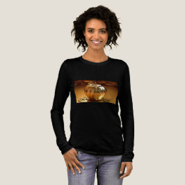 Camiseta Triblenda AMBICIÓN Tipografía Ambición Manzana Dorada Manga 