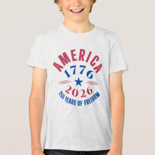 Camiseta Triblenda AMÉRICA 1776 2026 250 años aniversario de la liber