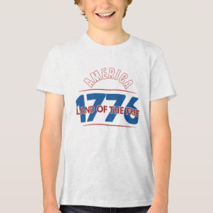 CAMISETA TRIBLENDA AMÉRICA 1776 TIERRA DE LOS LIBRES