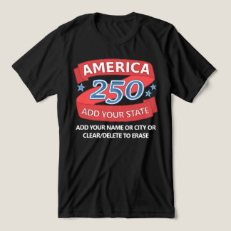 Camiseta Triblenda America 250 Add State Patriotic Apparel For Dark