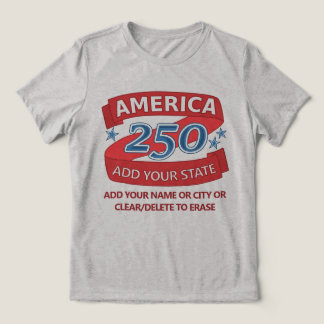 Camiseta Triblenda America 250 Add State Patriotic Apparel For Light