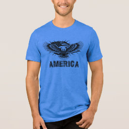 Camiseta Triblenda América, bandera americana del águila