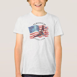 Camiseta Triblenda América desde 1776 Acuarela Bandera/Águila/Estrell