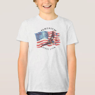 Camiseta Triblenda América desde 1776 Acuarela Bandera/Águila/Estrell