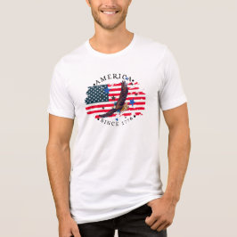 Camiseta Triblenda América desde 1776 con bandera/Águila en vuelo/Est