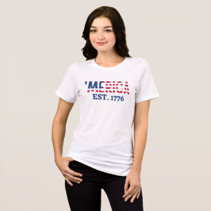 Camiseta Triblenda América Est. 1776  Patriota Americano