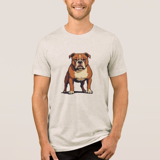Camiseta Triblenda American Bully Strong and Loyal Vintage (Anverso)