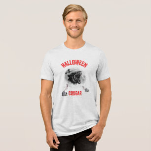 Camiseta Triblenda american cougar on halloween night with crows