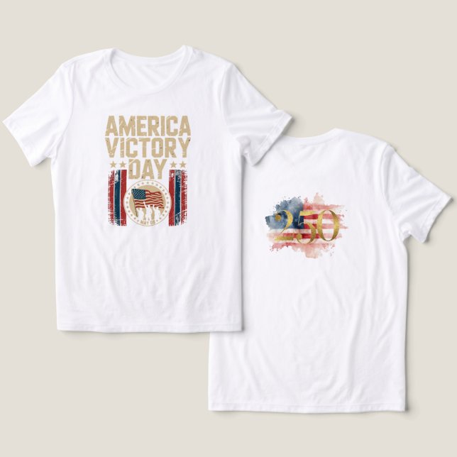Camiseta Triblenda American Victory Day 1776 2026 (Diseño Anverso y Reverso)