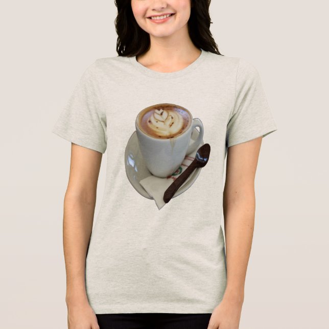 Camiseta Triblenda Americano Coffee with Tulip Design And Chocolate (Anverso)