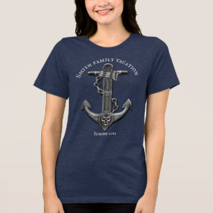 Camiseta Triblenda Americano patriótico ancla náutica personalizada