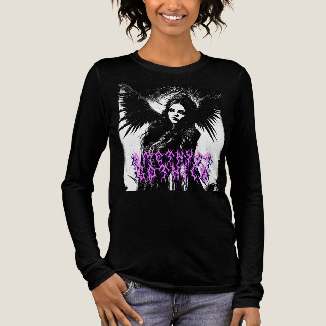 Camiseta Triblenda Amethyst Gothica Dark Angel Long Sleeve (Anverso)