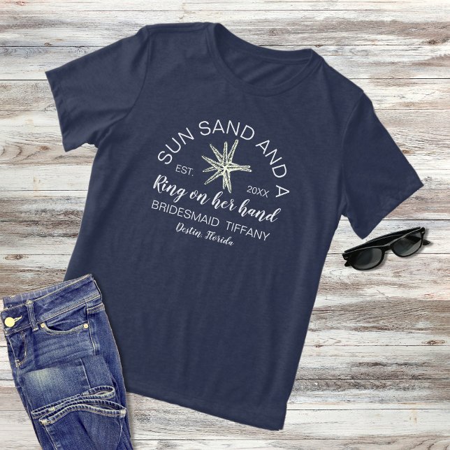 Camiseta Triblenda Amigas de Soltera Playa Moderna Nombre de Damas de (Subido por el creador)