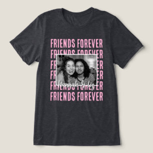 Camiseta Triblenda Amigas Para Siempre Nombres de Fotos Personalizada