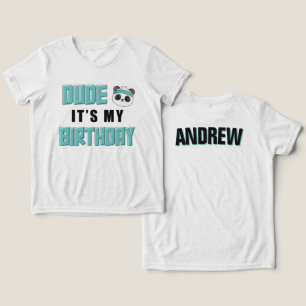 Camiseta Triblenda Amigo Verde azulado y negro Panda Birthday Persona