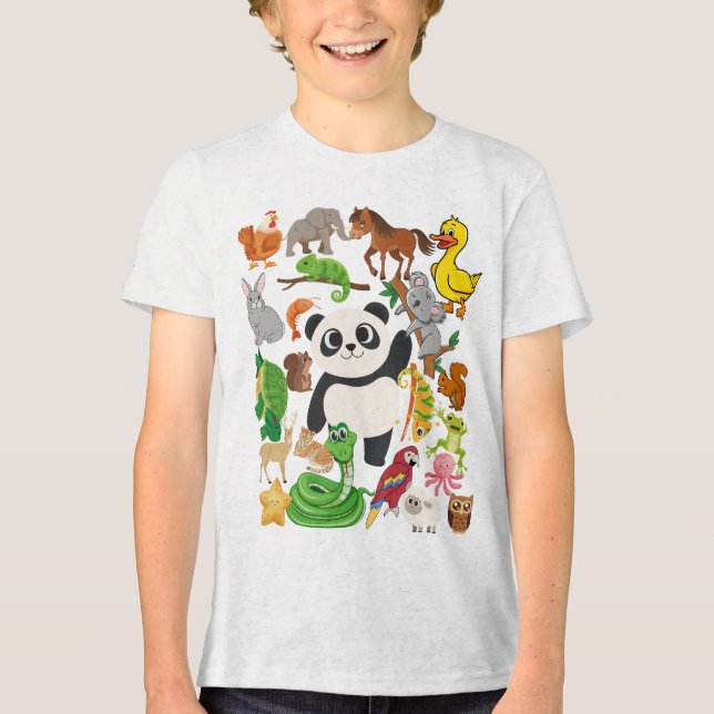 Camiseta Triblenda Amigos amables de los animales - Camiseta divertid (Anverso)