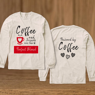 Camiseta Triblenda Amigos combinación perfecta café rojo