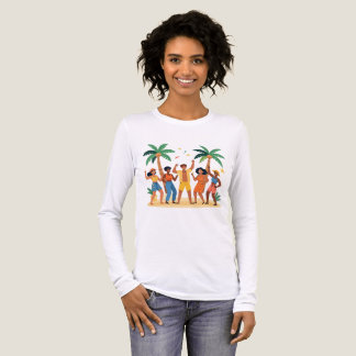 Camiseta Triblenda Amigos de la Fiesta de la Playa Tropical Celebraci