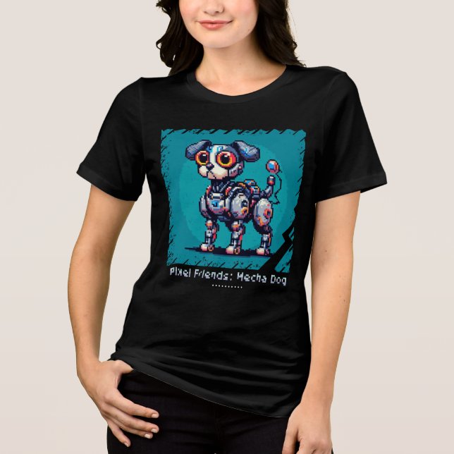 Camiseta Triblenda Amigos de Pixel: Perro de Mecha (Perro Robot) (cam (Anverso)