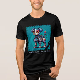 Camiseta Triblenda Amigos de Pixel: Perro Mecha (camiseta masculina)
