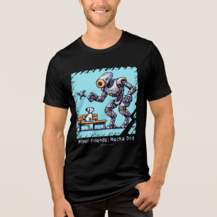 Camiseta Triblenda Amigos de Pixel: Perro Mecha (camiseta masculina)