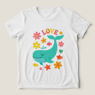 Camiseta Triblenda Amigos sonrientes de ballenas y océanos - niños ad