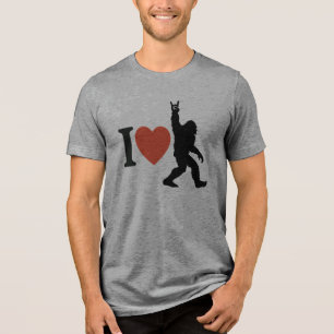 Camiseta Triblenda Amo a Bigfoot Rock On