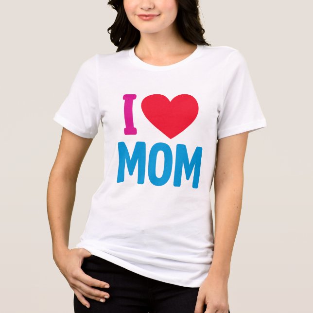 CAMISETA TRIBLENDA AMO A LA MAMÁ TSHIRT (Anverso)