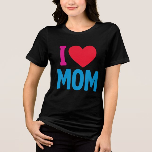 CAMISETA TRIBLENDA AMO A LA MAMÁ TSHIRT (Anverso)