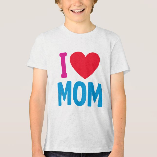 CAMISETA TRIBLENDA "AMO A LA MAMÁ" TSHIRT (Anverso)