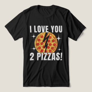 Camiseta Triblenda Amo a la pizza cursi diciendo para parejas y amigo