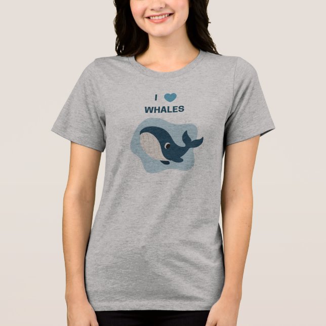 Camiseta Triblenda Amo a las ballenas (Anverso)