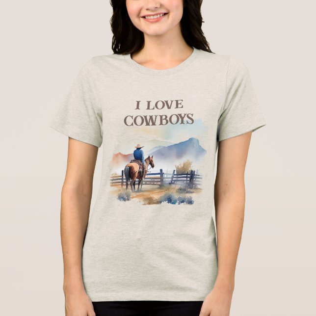 Camiseta Triblenda Amo A Los Vaqueros (Anverso)