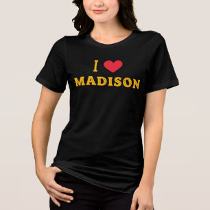 Camiseta Triblenda amo a Madison, Wisconsin