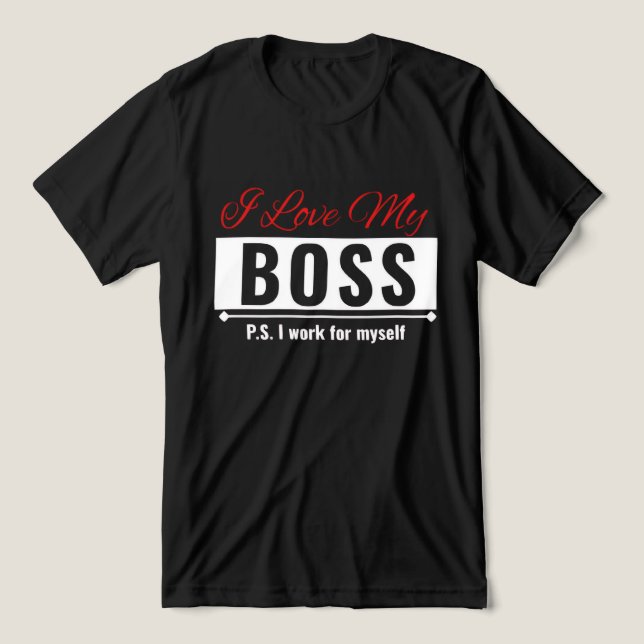 Camiseta Triblenda Amo a mi jefe (Diseño delantero )