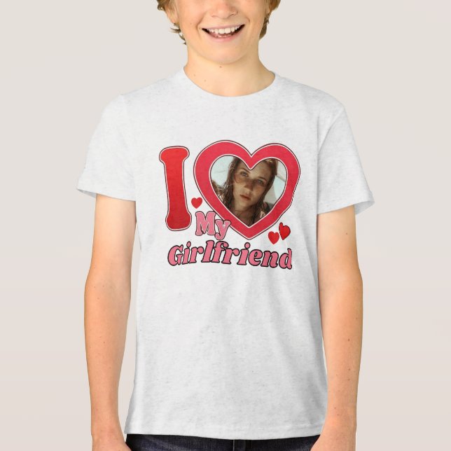 Camiseta Triblenda Amo A Mi Novia, Novia (Anverso)