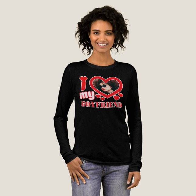 Camiseta Triblenda Amo A Mi Novio Personalizado (Anverso Completo)