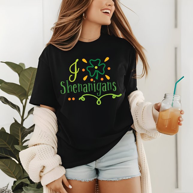 Camiseta Triblenda Amo a Shenanigans Shamrock Funny Día de San Patric (Subido por el creador)