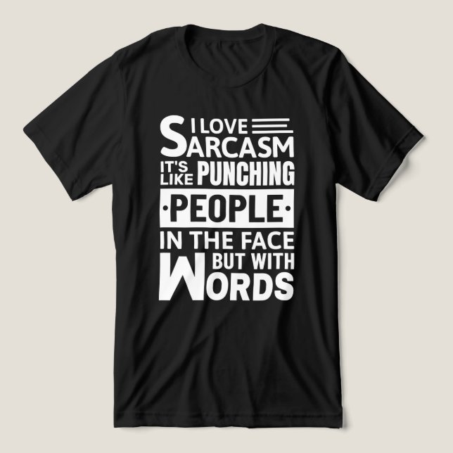Camiseta Triblenda Amo el sarcasmo | Graciosa Y Sarcástica Camiseta (Diseño delantero )