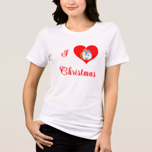 Camiseta Triblenda Amo la Navidad Sagrada Familia Cristiana