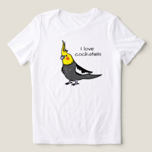 Camiseta Triblenda Amo las cacatúas grises normales