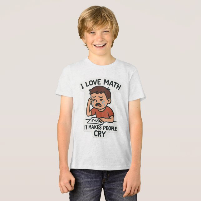Camiseta Triblenda Amo las matemáticas - Funny Personalizado Pegatina (Anverso Completo)