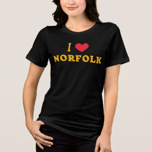 Camiseta Triblenda amo Norfolk, Virginia