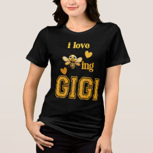 Camiseta Triblenda Amo ser Gigi Cute Abejorro Panal de Miel