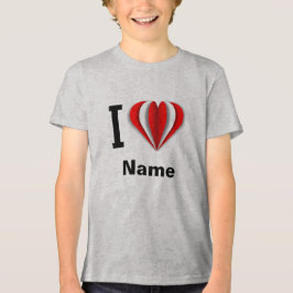Camiseta Triblenda "Amo [Tu Nombre]" Corazón