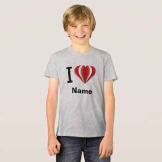 Camiseta Triblenda "Amo [Tu Nombre]" Corazón