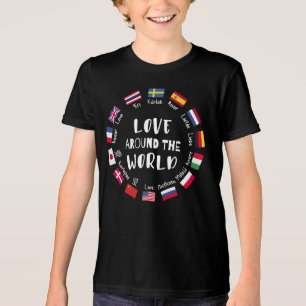 Camiseta Triblenda Amor alrededor de los idiomas del mundo
