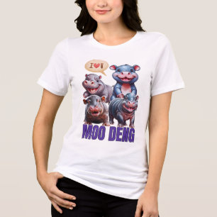 Camiseta Triblenda Amor moo Deng Thai divertido bebé hippo